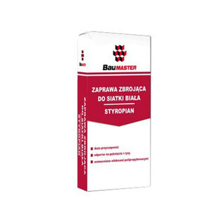 Baumaster zaprawa zbrojąca do siatki styropian - biała 25kg